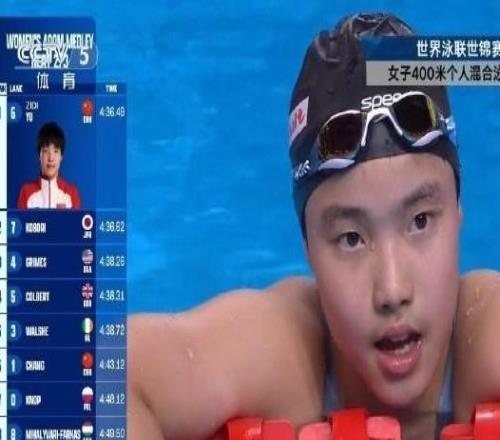 女子400米混合泳：于子迪小组第一、总排名第三，晋级决赛