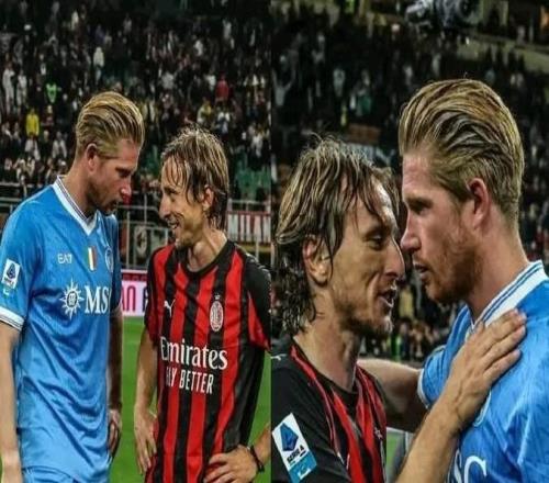 德布劳内晒与魔笛合照：大家都享受美好的足球，很高兴见到你