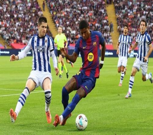 拉什福德轰西甲处子球！半场压哨绝平，5场造5球，2年第一次