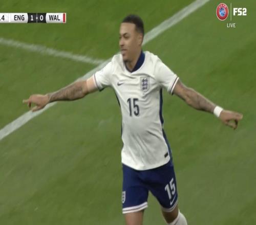 对阵威尔士闪击，摩根罗杰斯攻入英格兰队生涯首球