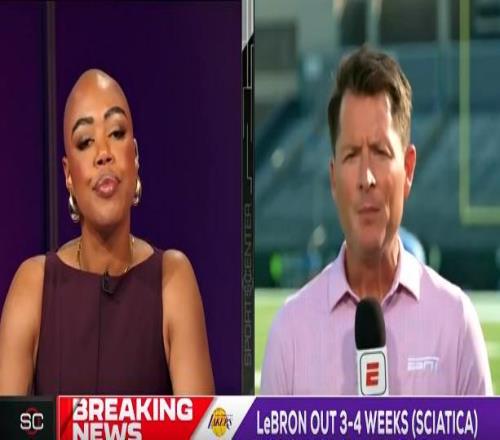 詹姆斯坐骨神经痛ESPN记者调侃：抹一些轩尼诗可能就好了！