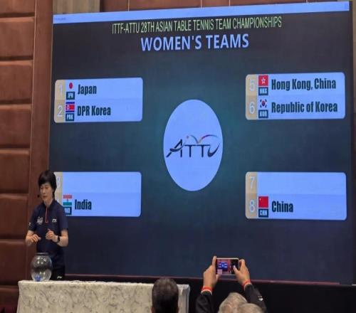 乒乓球亚锦赛抽签：中、日、韩男乒同半区