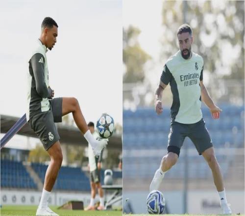 皇马欧冠前最后一练:阿诺德回归,阿拉巴、赫伊森继续缺阵