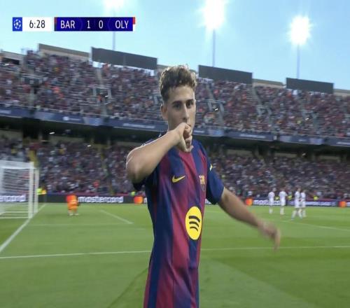 巴萨已连续23场欧冠取得进球,为队史第二长纪录