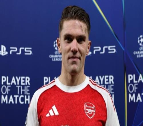 官方：哲凯赖什当选阿森纳40马竞一役全场最佳球员