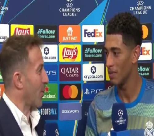 贝林厄姆：本赛季欧冠首次首发，我感觉很自在，踢得也很尽兴