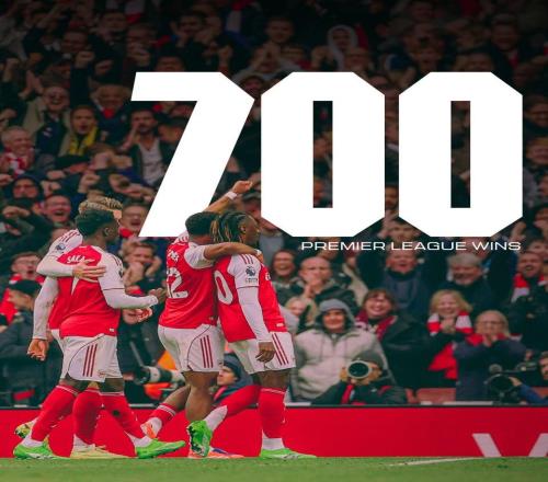 里程碑，阿森纳收获英超第700胜，成为继曼联之后第二队