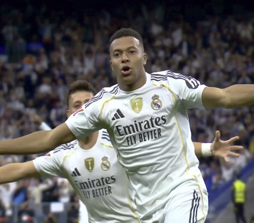 21！皇马胜巴萨5分领跑，姆巴佩破门创纪录，贝林传射佩德里染红