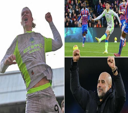 封神！哈兰德36球统治足坛，曼城30横扫水晶宫，距阿森纳仅2分