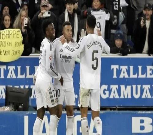 皇马2025射手榜：姆巴佩59球断层领先，领先队内第二名46球