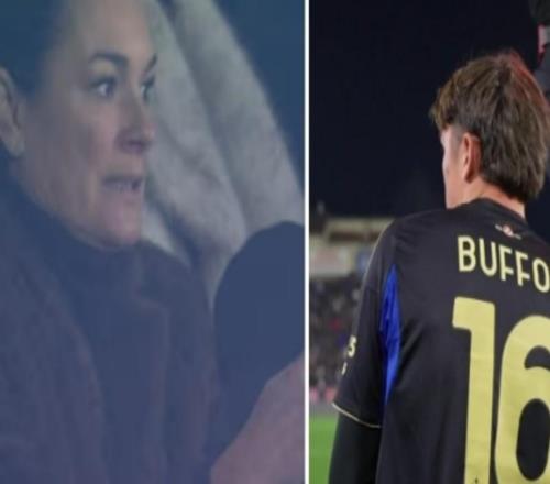 布冯儿子替补出场对阵尤文，他妈妈在看台上拍摄记录了这一刻