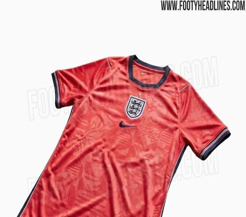 英格兰世界杯客场球衣曝光：主色红色狮子与星星印花