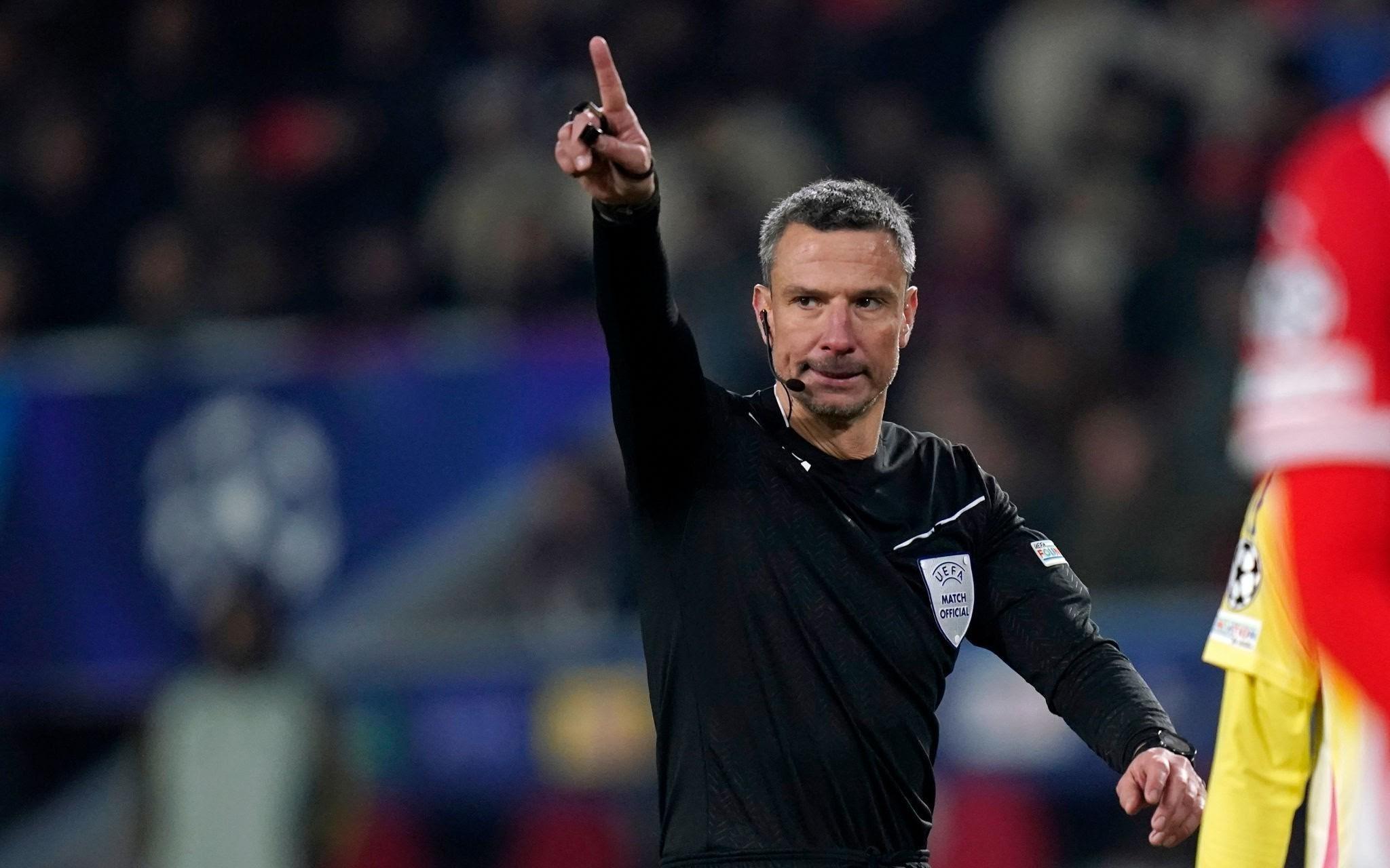 官方：斯洛文尼亚名哨温契奇将执法欧冠第7轮马赛vs利物浦