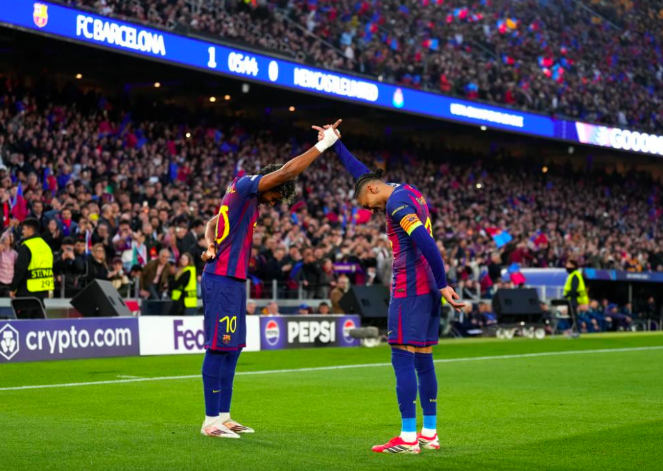 欧冠晋级夜：巴萨83纽卡红军41热刺57