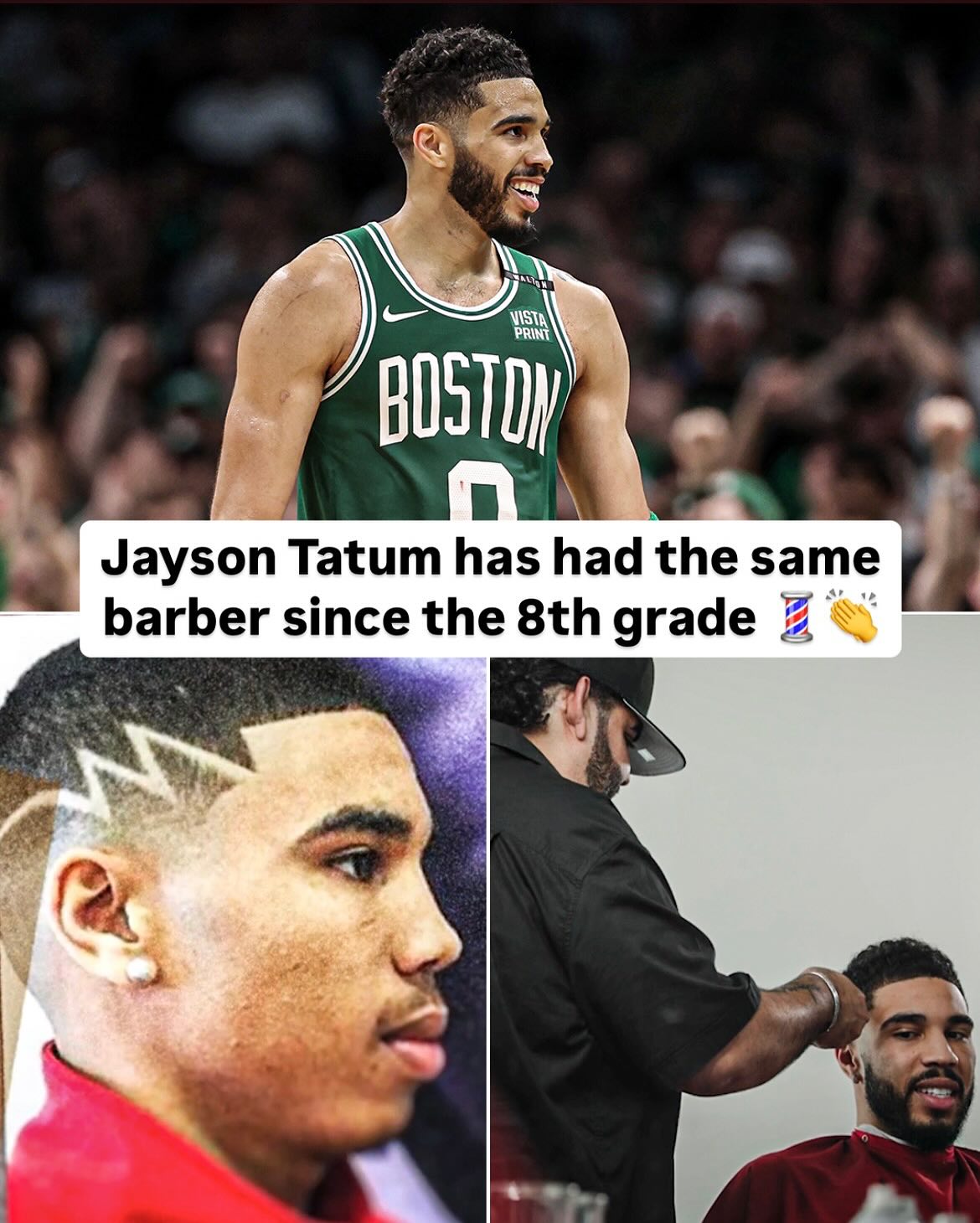 一人一匠!塔图姆从8年级开始至今都在同一个barber手下理发