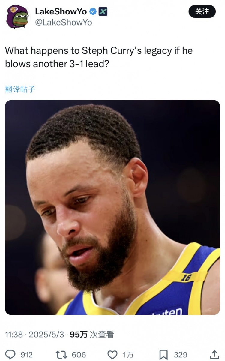 美网友热议:若再次31被逆转对库里的历史地位有多大影响