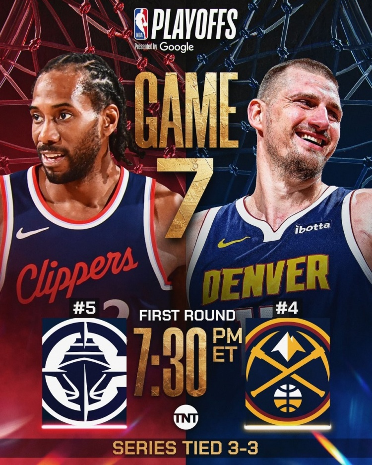 生死战热度炸裂!NBA官方连发重磅海报船掘抢七悬念拉满!