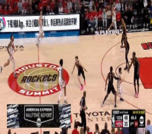 苦苦支撑!阿门冲击内线自投自补扣进随后反击高难度拉杆再中