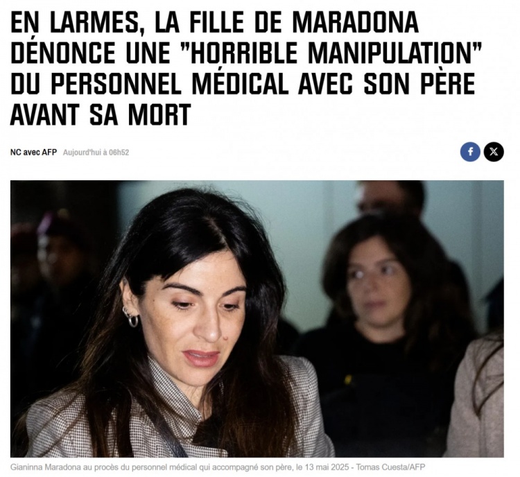 女儿哭诉医疗团队失职导致马拉多纳离世,被告医务人员否认指控