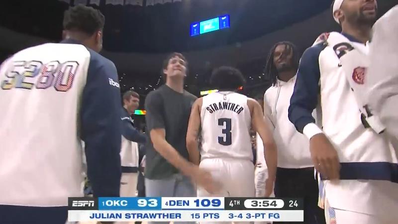 杀死比赛奇兵斯特劳瑟再轰三分!15分生涯新高!