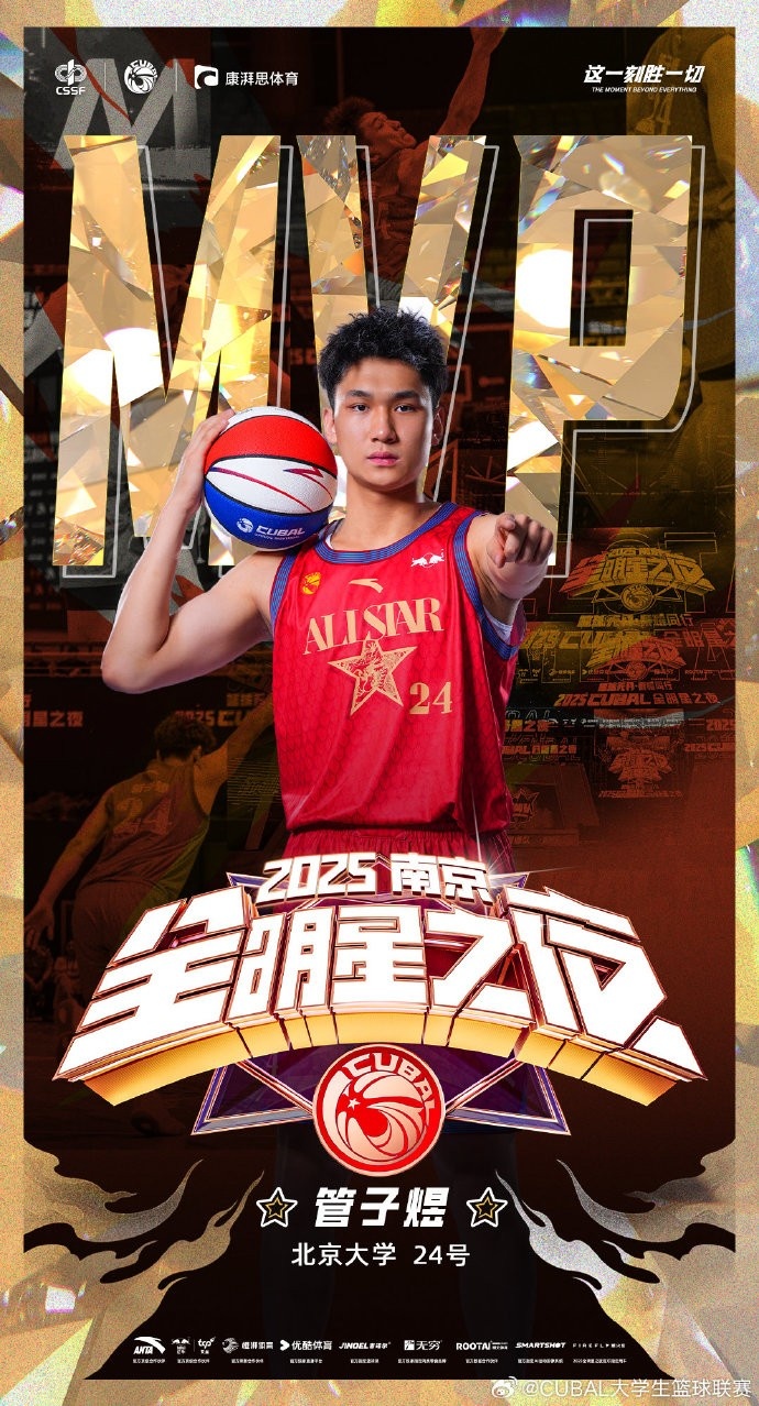 恭喜管子煜拿下2025年CUBAL全明星之夜MVP!