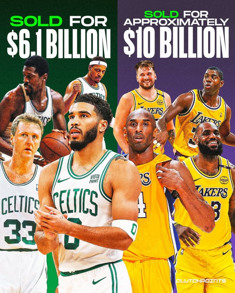 NBA黄绿两大豪门均易主!绿军以61亿出售湖人交易估值100亿