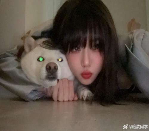 主持骆歆晒照:作息炸了,趁机和我的小狗拍了一万张照片