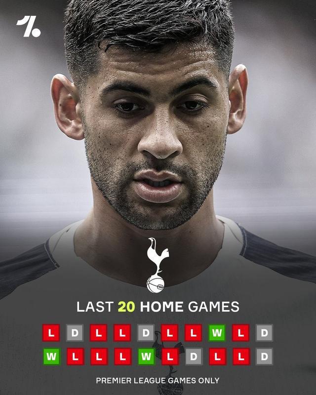 主场虫，热刺近20个英超主场战绩为3