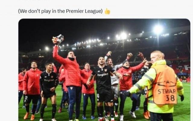 太搞了！塞维利亚官推调侃切尔西，提及两队上次客胜曼联年份