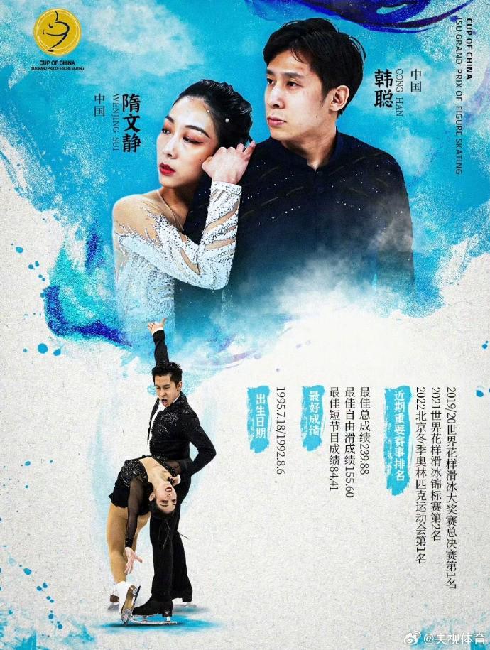 隋文静韩聪将时隔三年重返国际赛场,自由滑选曲为《只此青绿》