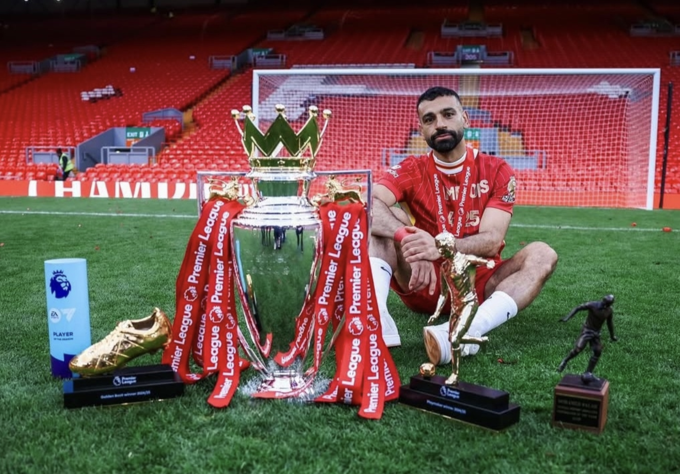 随着萨拉赫宣布离开利物浦，英超历史
