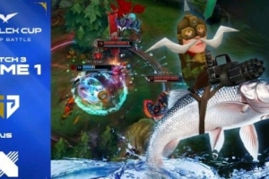 太抽象了LCK官方发布GEN与DRX赛果封面：光头Ruler 骑鱼飞机