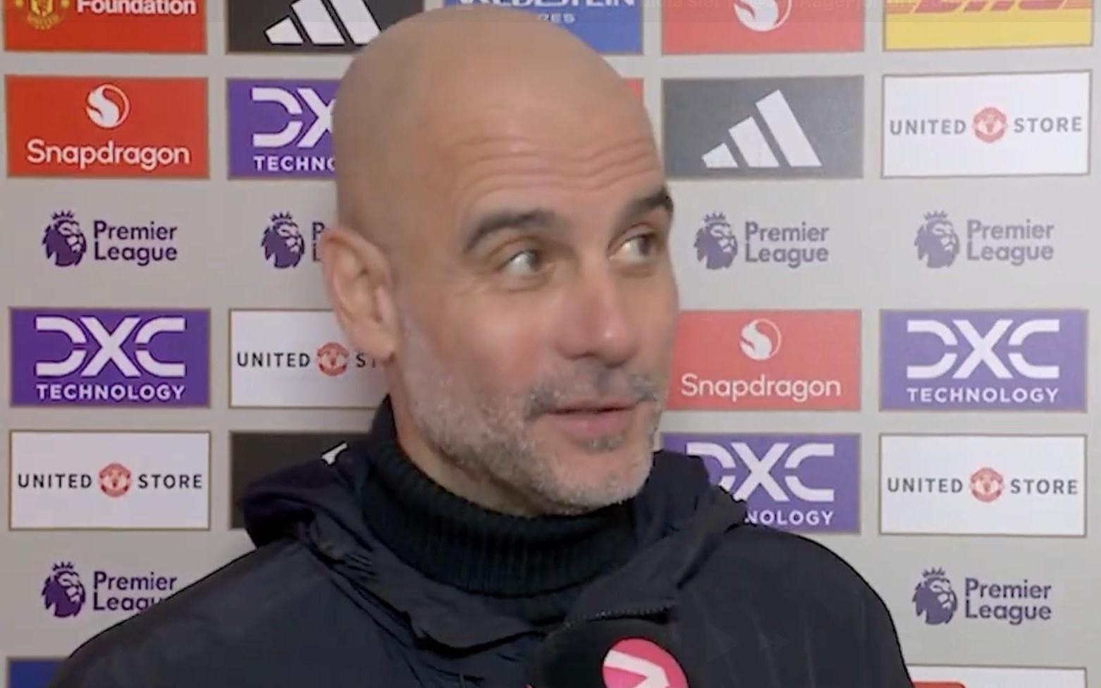 瓜帅：曼联确实更出色输球绝不仅仅是哈兰德一个人的问题