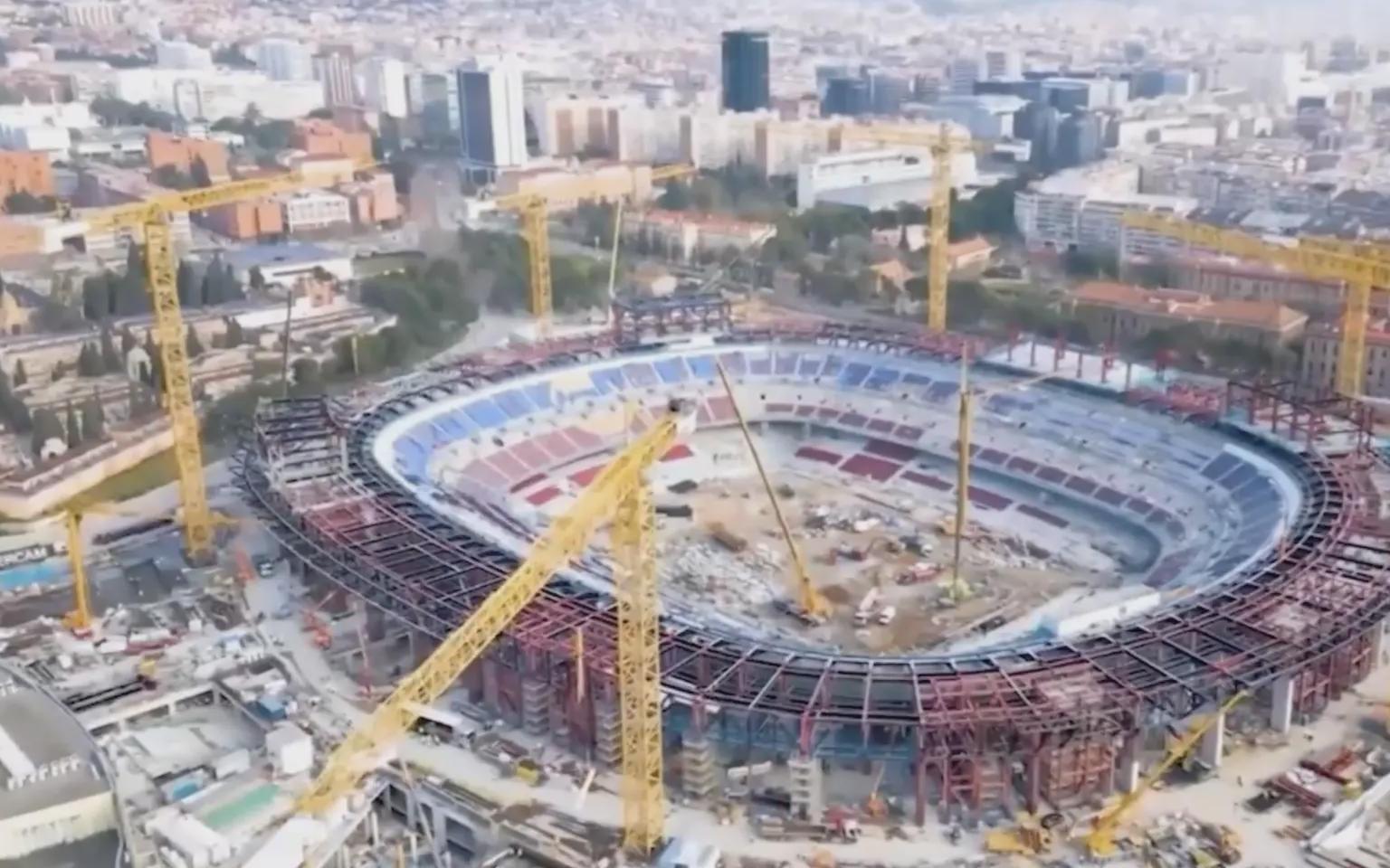 世体：诺坎普球场修建工作2028年才能