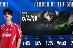 Monki使用蝎子打出6420战绩，斩获WE对阵TES第一局MVP