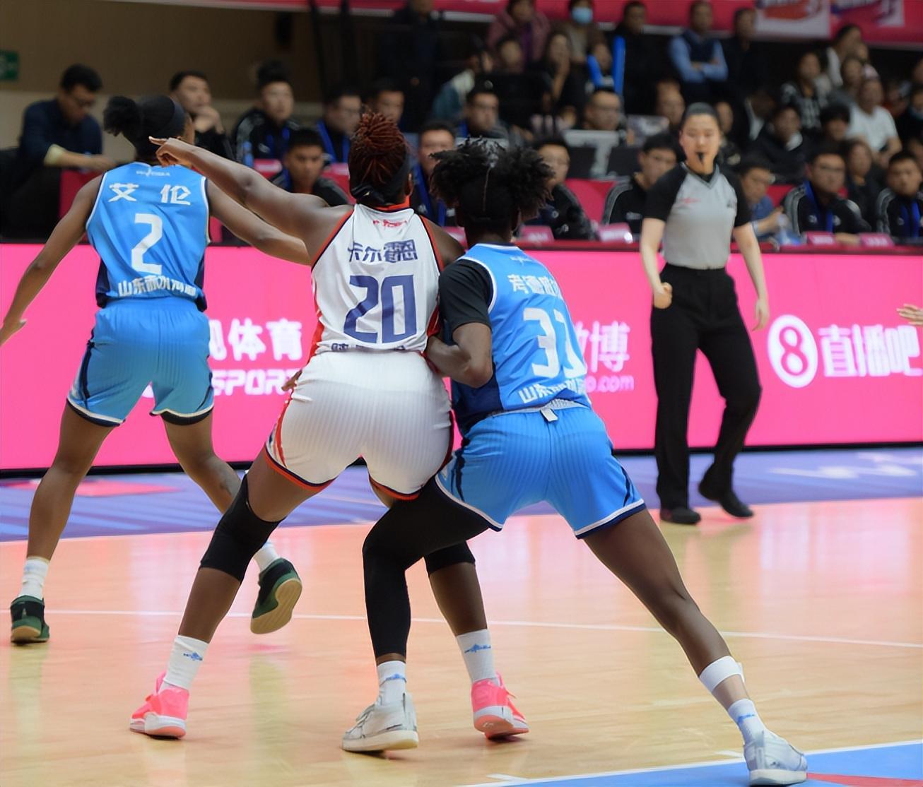 赵雅琢涨球，张子宇和考德威尔两双数据，山东男篮103比77胜陕西