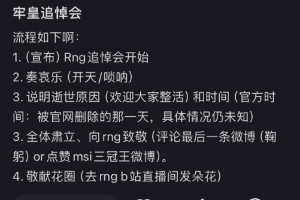 绷不住网友要在腾讯会议给RNG开追悼会：奏哀乐（开天唢呐）
