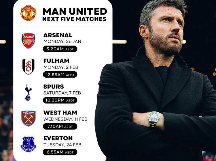 曼联战阿森纳两人伤缺！卡里克欲破不