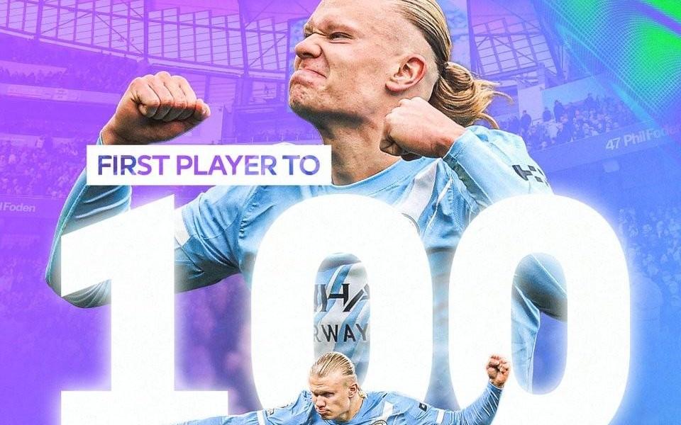 102分，哈兰德是本赛季英超范特西首