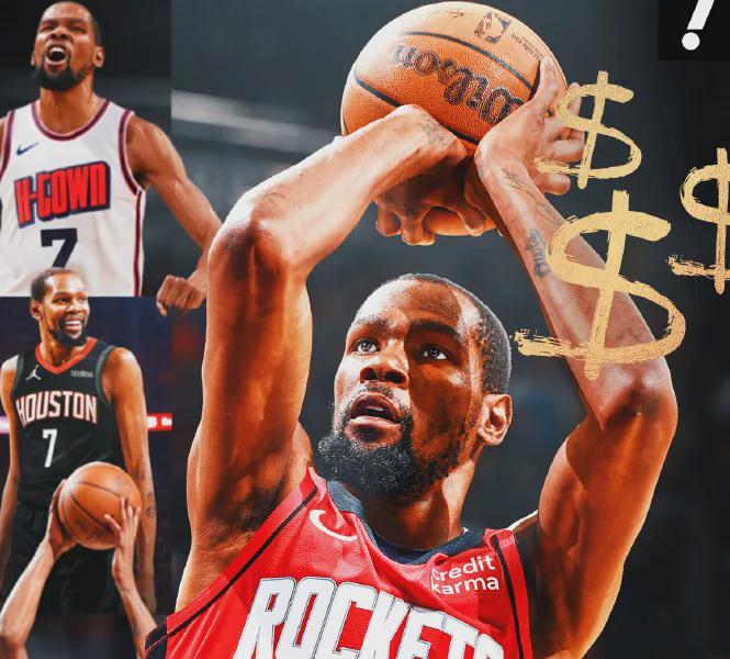 杜兰特与火箭续约两年,总薪资达到5.982亿美元攀升NBA历史第一