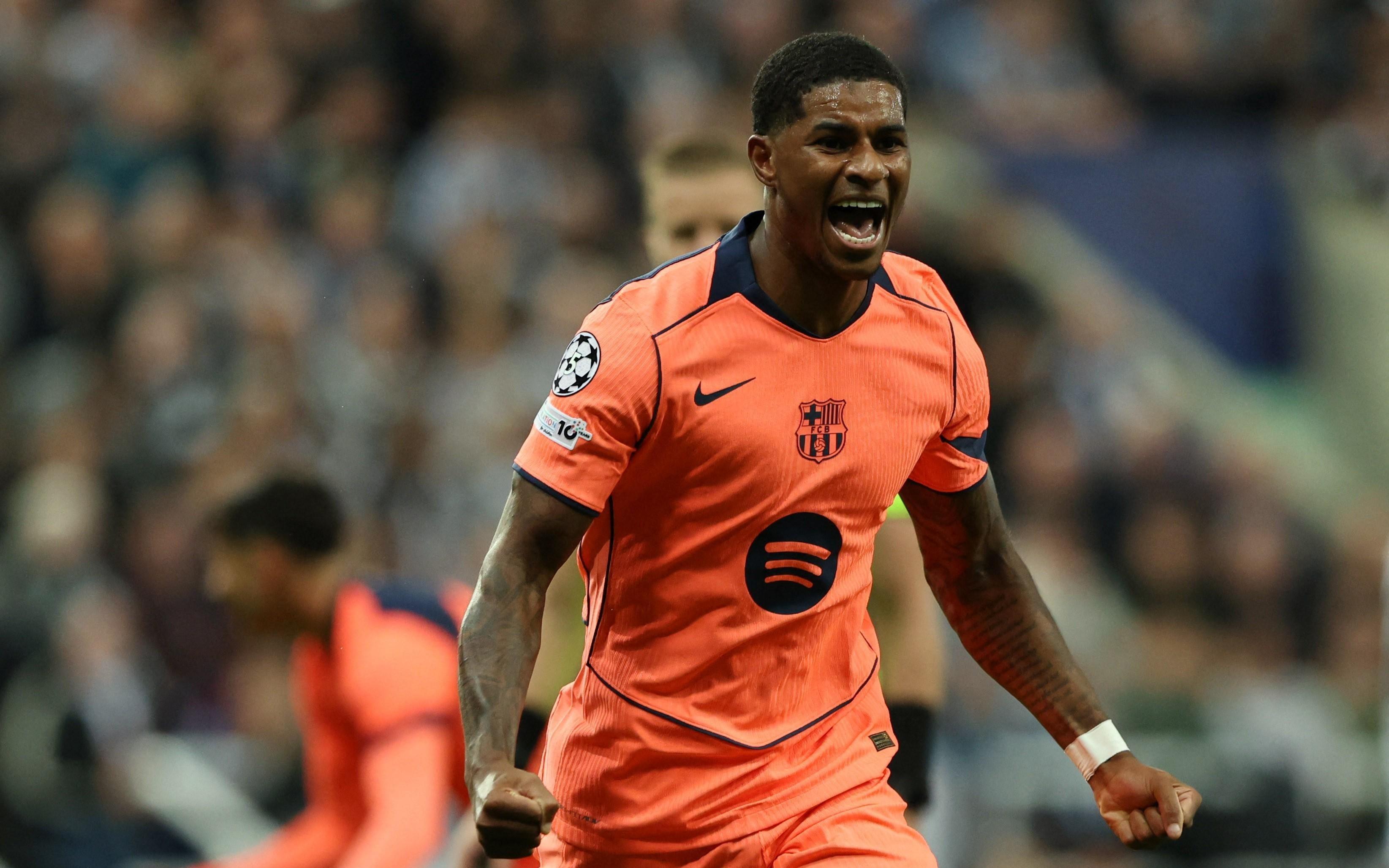 欧冠客战纽卡破门，拉什福德攻入巴萨生涯首球