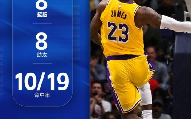 湖人险胜鹈鹕，41岁的詹姆斯30分8篮板8助攻，打服雷迪克