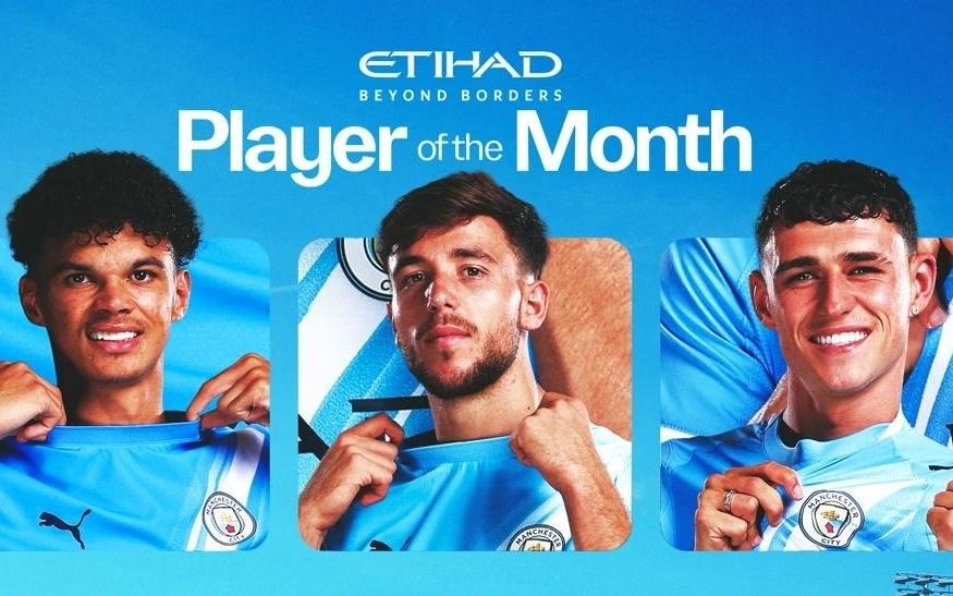 你选谁曼城11月最佳球员候选：福登、奥赖利、尼科