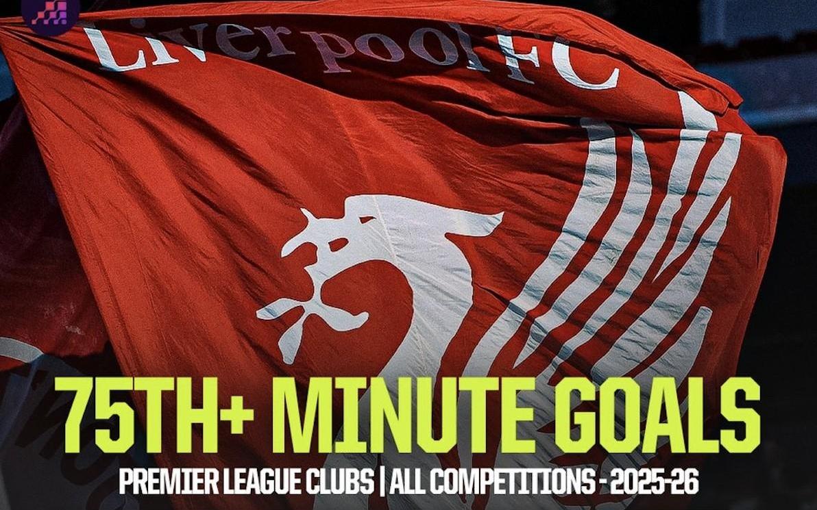 本赛季英超球队第75分钟后进球榜：布