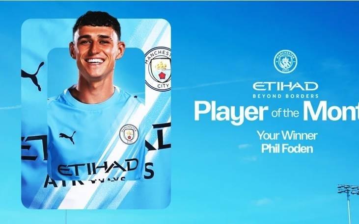 4球1助，福登当选曼城队内11月最佳球