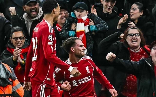 【欧冠】麦卡利斯特头槌制胜，利物浦