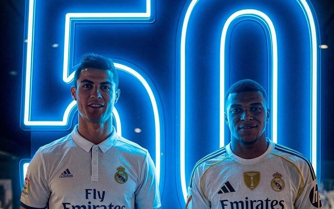 姆巴佩西甲生涯前50场47球，仅次于C