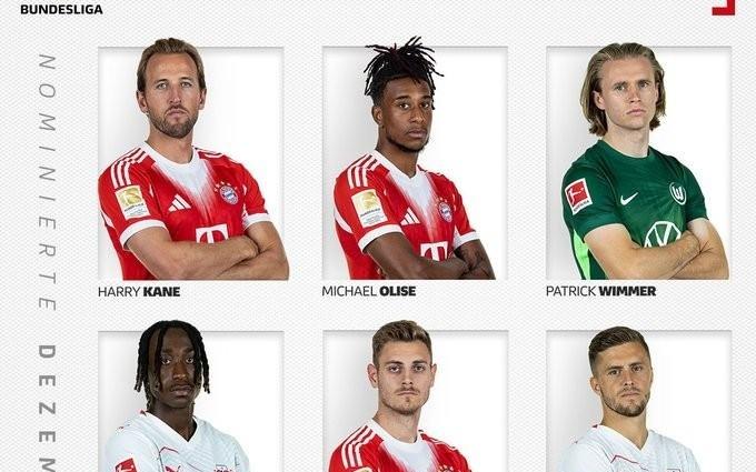 德甲12月最佳候选：拜仁三将凯恩、奥利塞、斯塔尼西奇入选