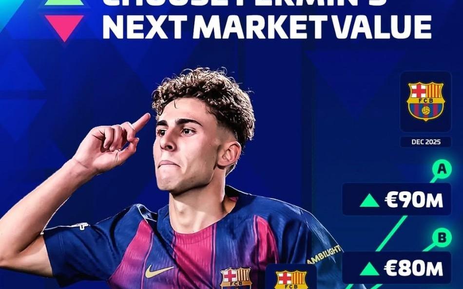 德转预热费尔明身价更新：最高上涨至