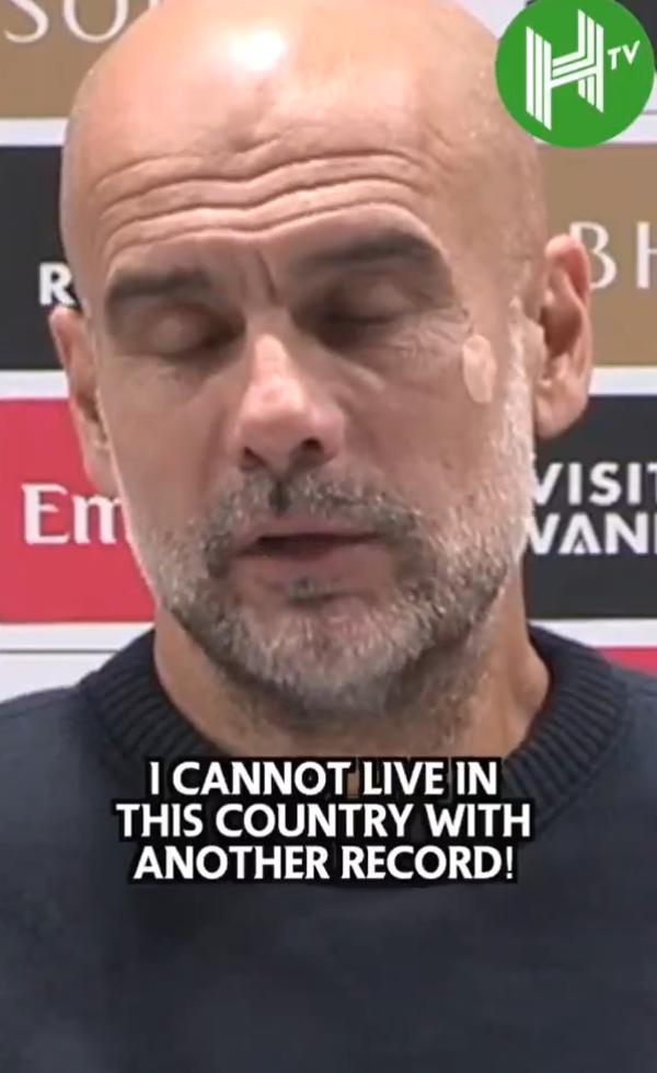 32.8%最低控球率！瓜帅自嘲：再创项新纪录，我在英国可没法活了